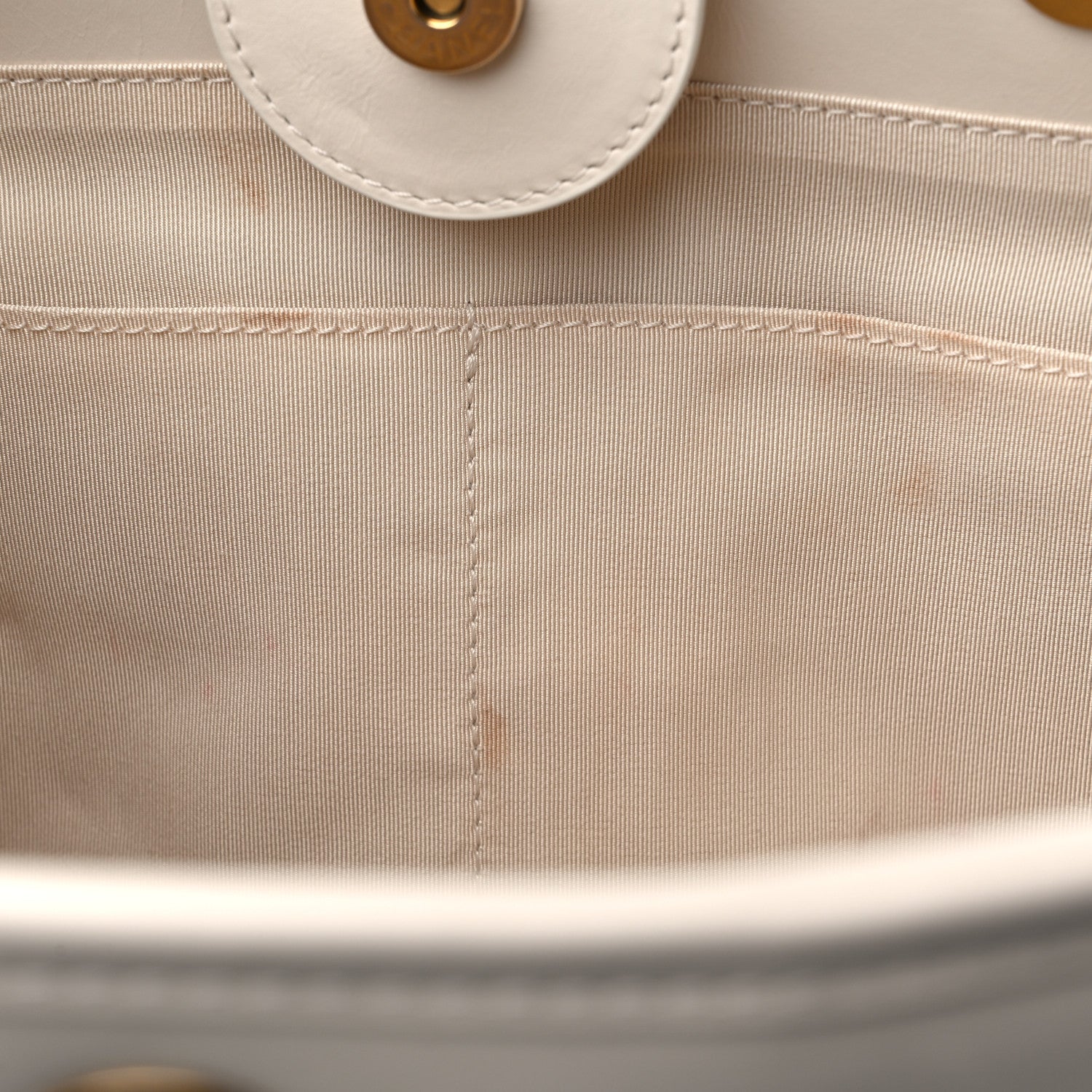 Chanel Aged Calfskin Small Charms Deauville Tote White 9 of 11