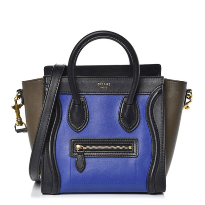 Celine Smooth Calfskin Nano Tri-Color Luggage Indigo 1 of 15