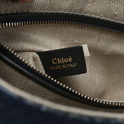 Chloe Denim Medium Penelope Shoulder Bag Blue 7 of 11