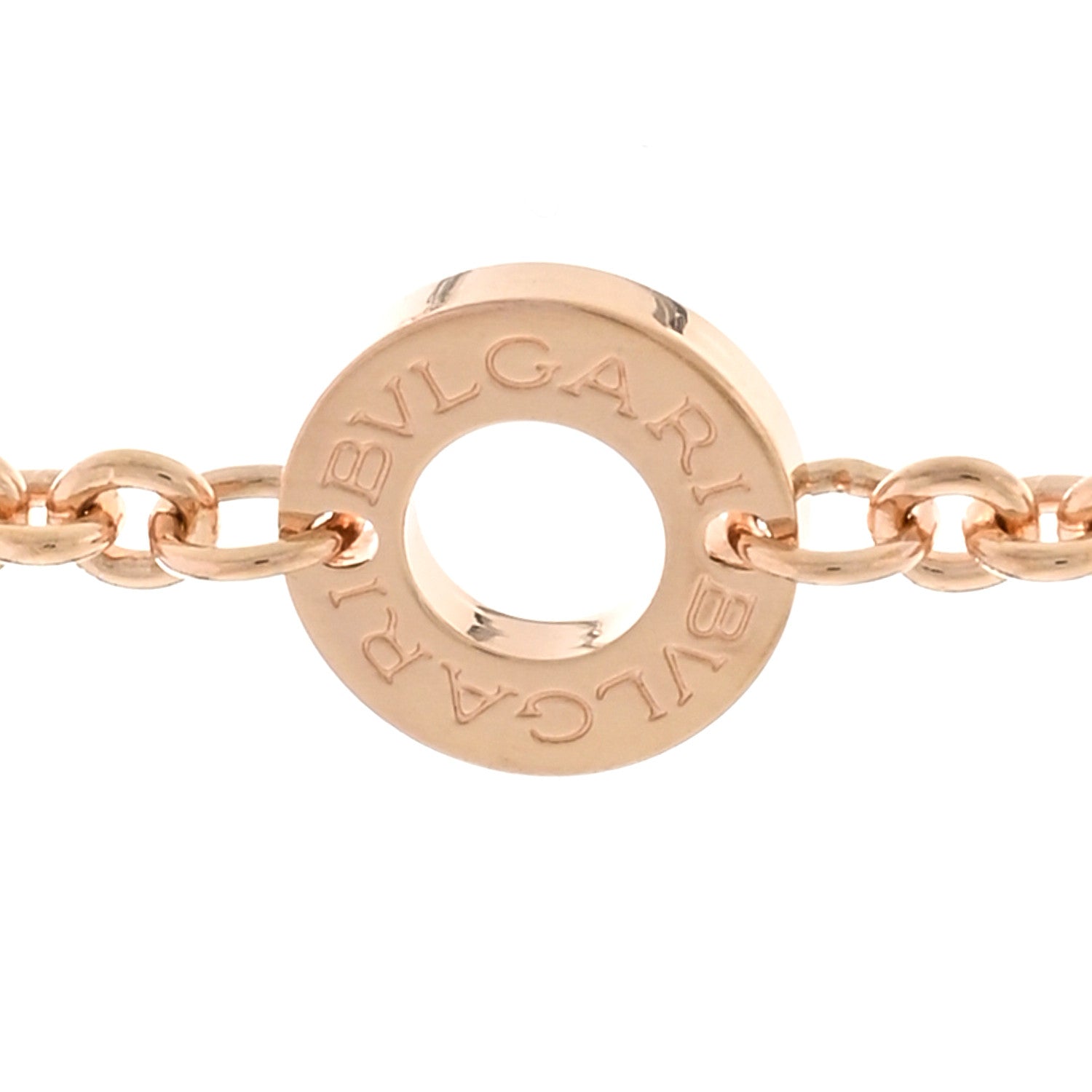 Bulgari 18K Rose Gold Diamond B.Zero1 Pendant Necklace 4 of 5