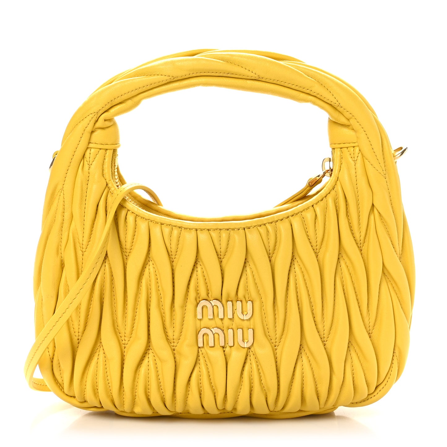 Nappa Matelasse Mini Wander Hobo Sunny Yellow