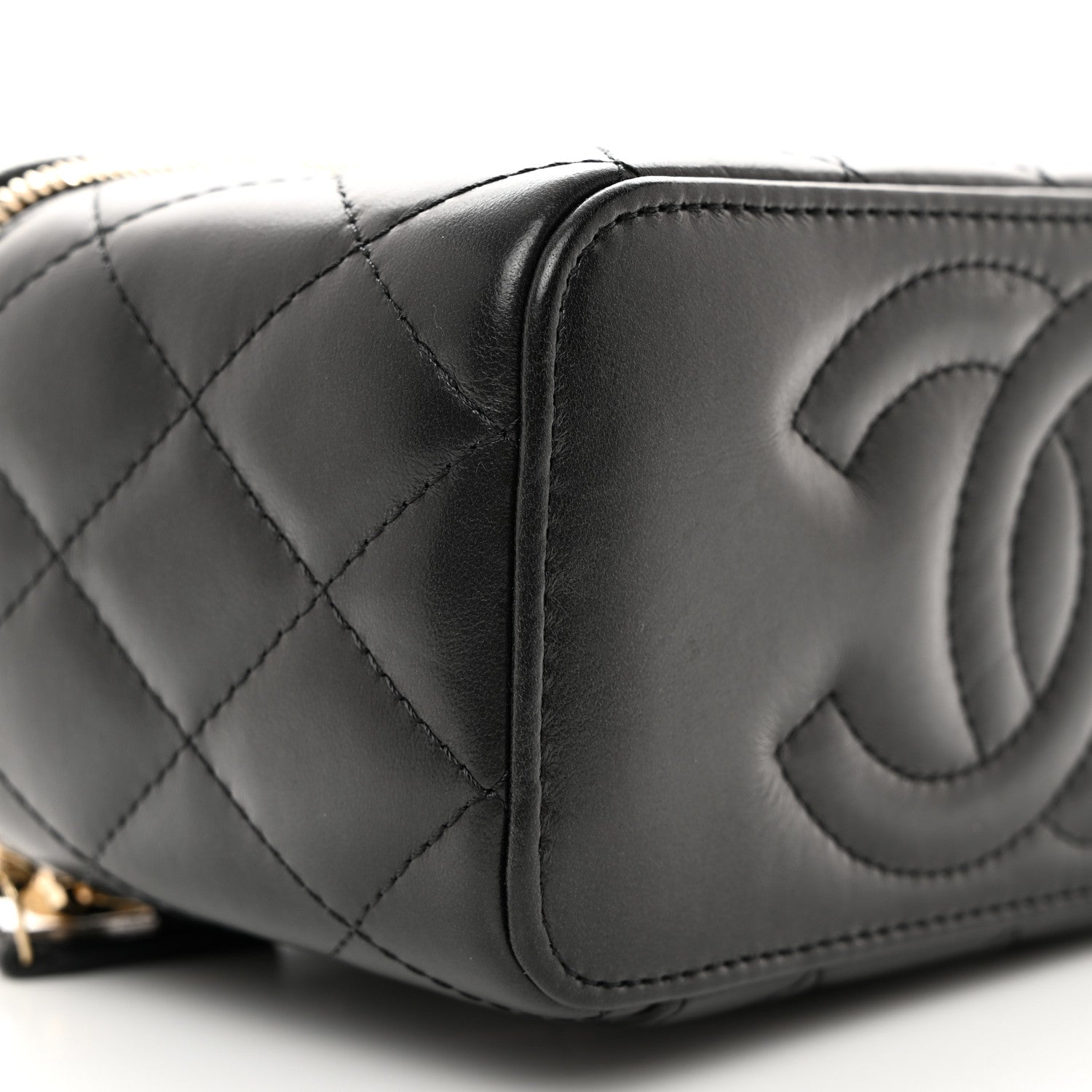 Chanel Lambskin Quilted Small Pillow Crush Vanity Case With Chain Black 9 of 11