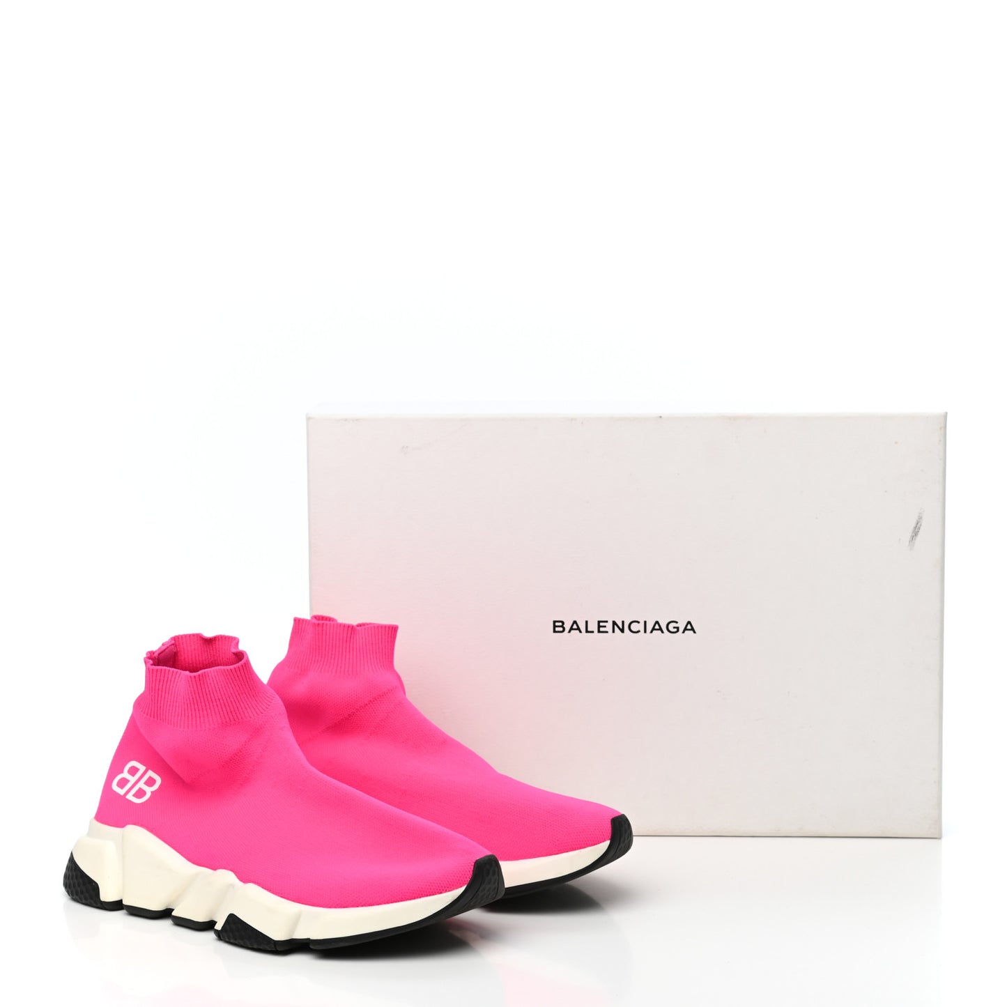 Nylon Knit Womens BB Speed Sneakers 37 Rose Fluo