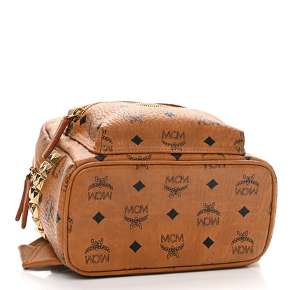 MCM Visetos Side Stud Mini Stark Backpack Cognac 4 of 10