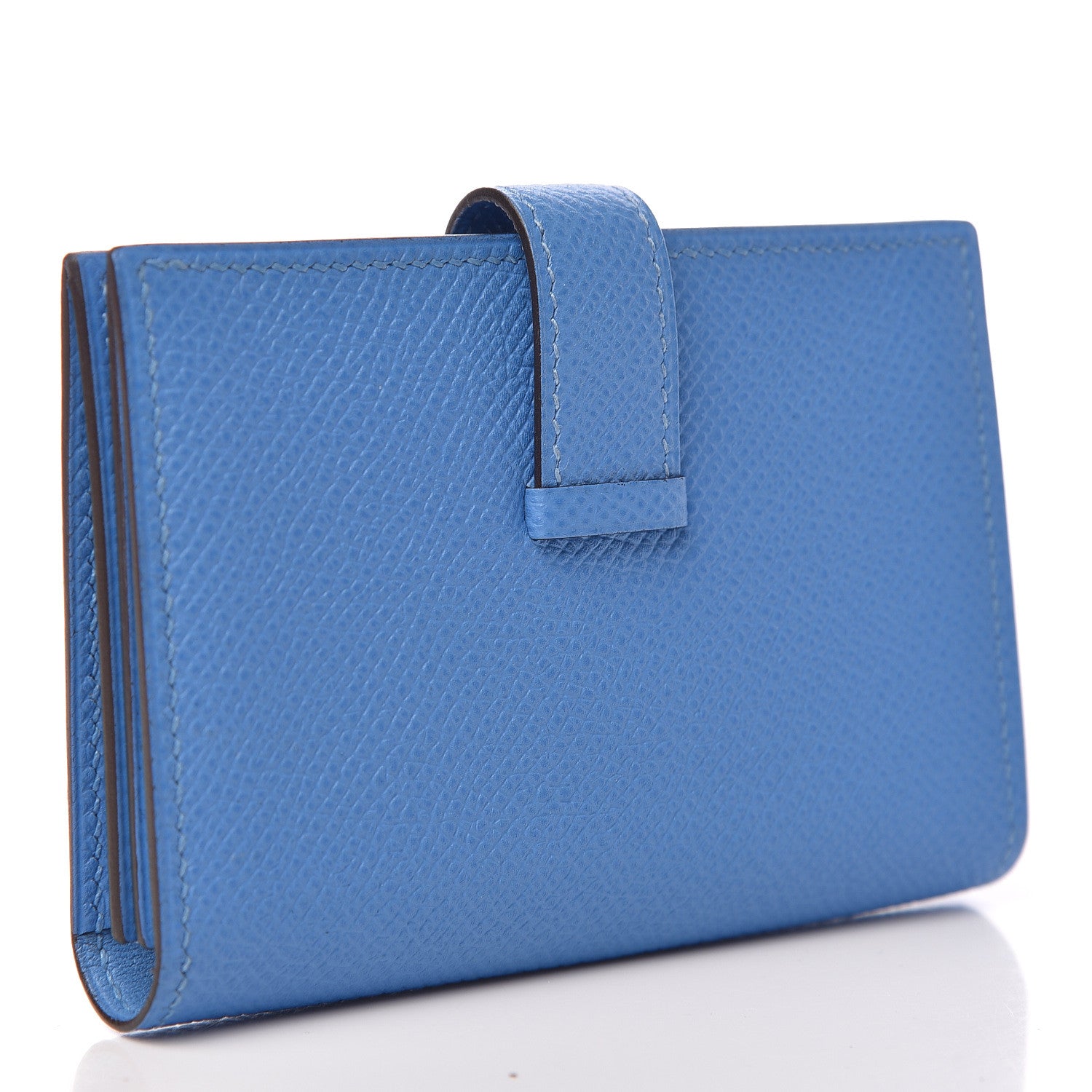 Hermes Epsom Bearn Card Holder Wallet Bleu Paradis 3 of 8
