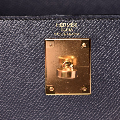 Hermes Epsom Kelly Sellier 28 Bleu Indigo 28 of 42
