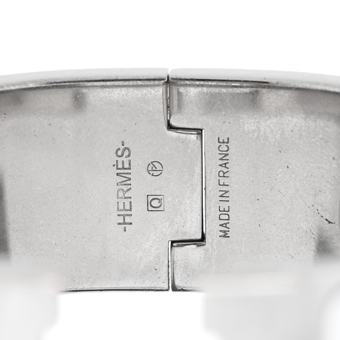Enamel Wide Clic Clac H Bracelet PM White
