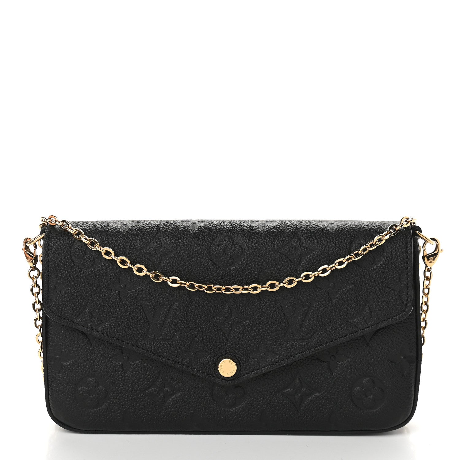 Louis Vuitton Empreinte Pochette Felicie Chain Wallet Black 3 of 9