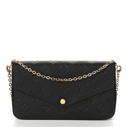Louis Vuitton Empreinte Pochette Felicie Chain Wallet Black 3 of 9