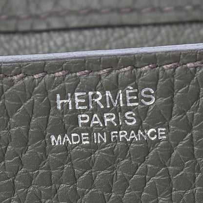 Hermes Taurillon Clemence Steve Pochette Vert De Gris 8 of 9