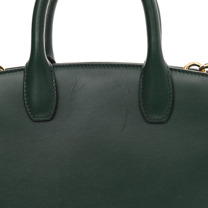 Salvatore Ferragamo Calfskin Small Studio Box Bag Dark Green 9 of 9