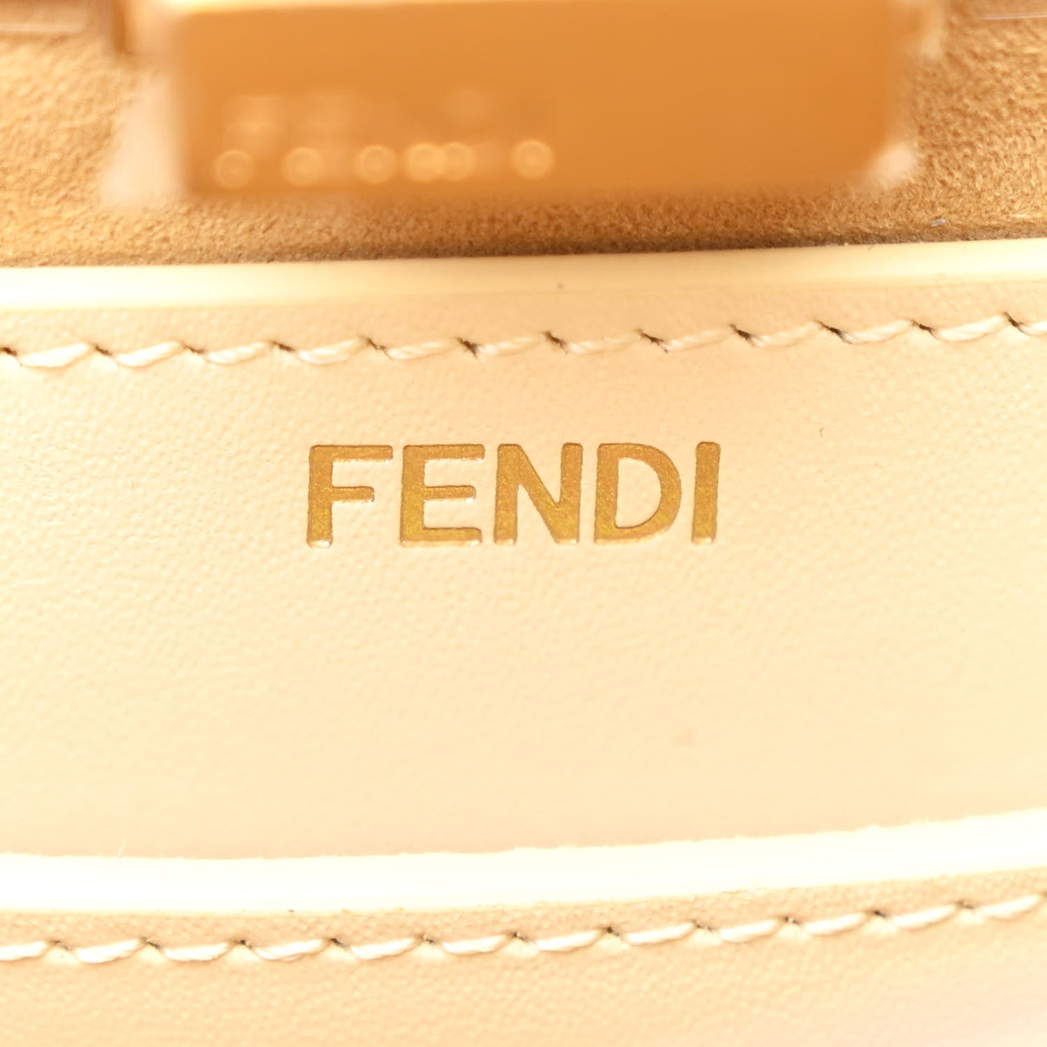 Fendi Vitello King Camoscio Metal Stitch Peekaboo I SEE U Satchel Pergamena 7 of 13