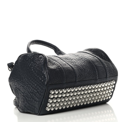 Alexander Wang Pebbled Lambskin Rocco Navy Silver Hardware 4 of 12