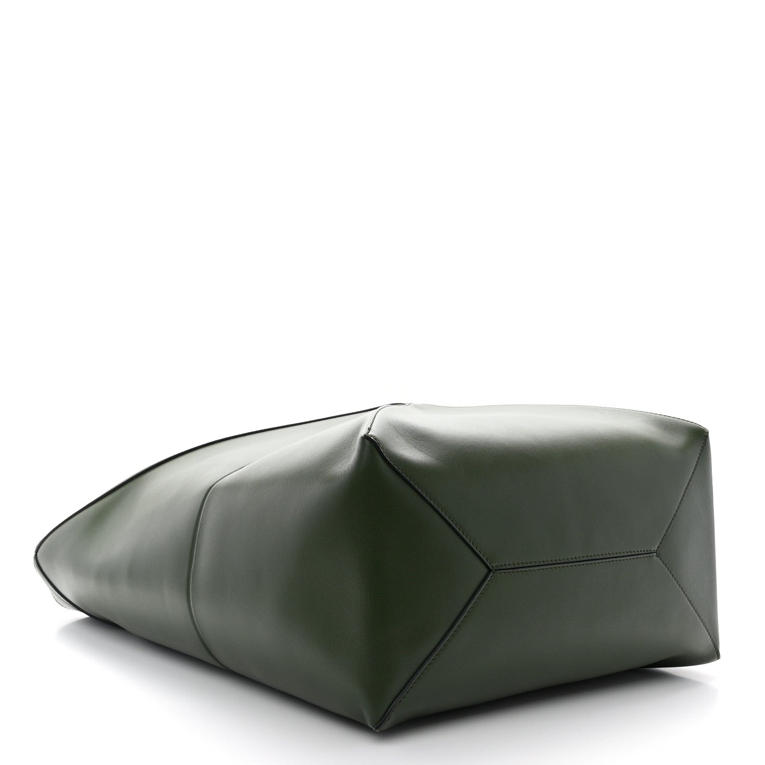 Loewe Shiny Calfskin Medium Puzzle Fold Tote Dark Khaki Green 4 of 10