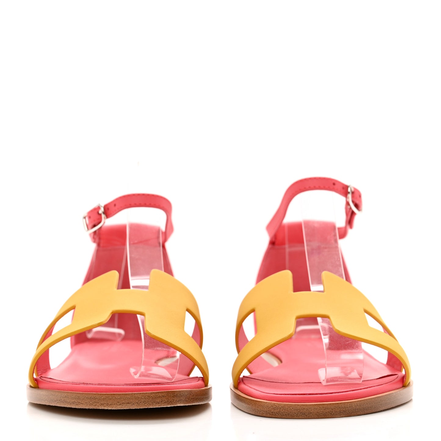 Calfskin Santorini Sandals 35 Jaune Sable Rose