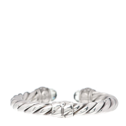 David Yurman Sterling Silver Diamond Prasiolite 10mm Moonlight Ice Bracelet 3 of 4