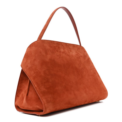 Salvatore Ferragamo Suede Large Hug Soft Shoulder Bag Brick 3 of 9