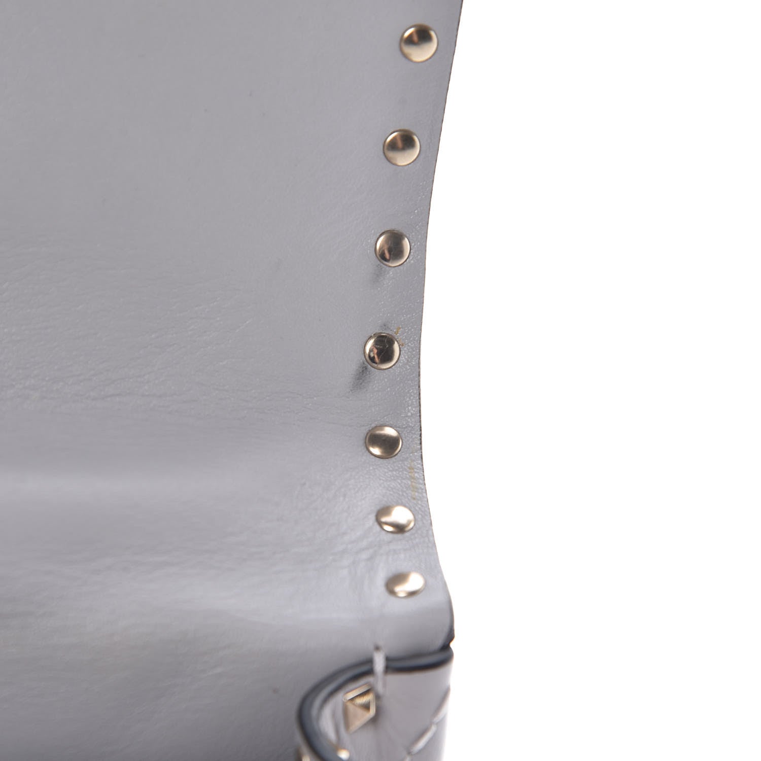 Valentino Garavani Nappa Medium Rockstud Spike Shoulder Bag Grey 10 of 14