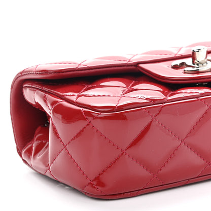 Chanel Patent Calfskin Quilted Extra Mini Rectangular Flap Red 8 of 10