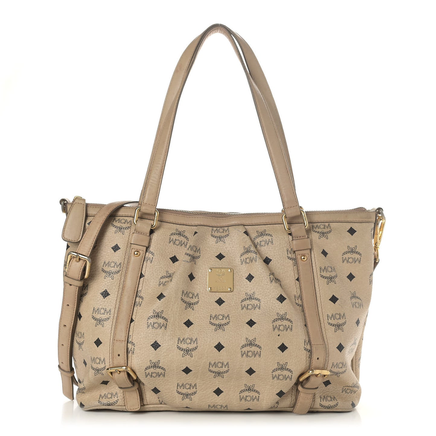 Visetos Medium Essentials Shopper Tote Beige