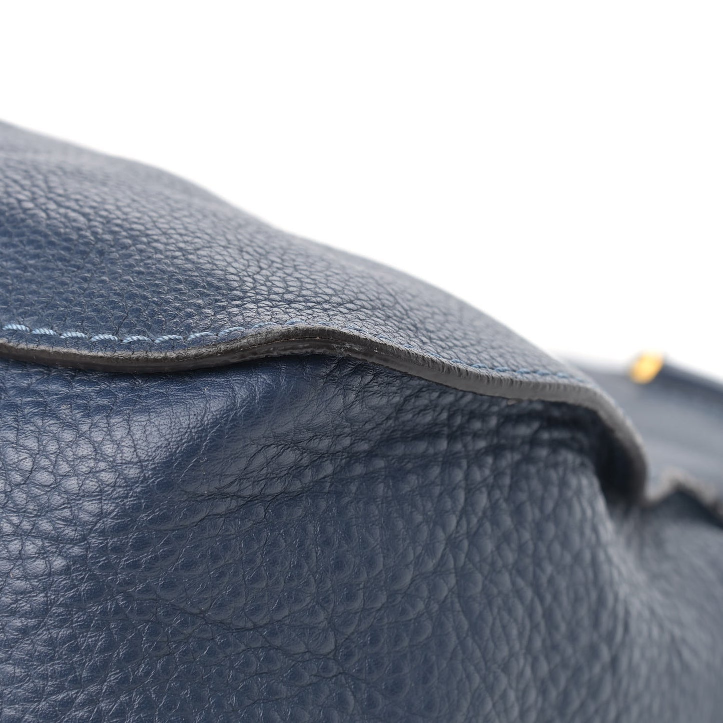 Calfskin Large Marcie Satchel Blue