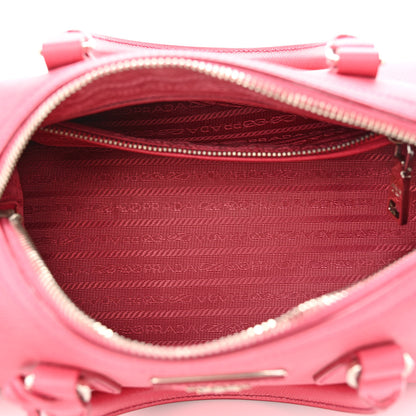 Prada Saffiano Lux Convertible Bowler Peonia 5 of 13