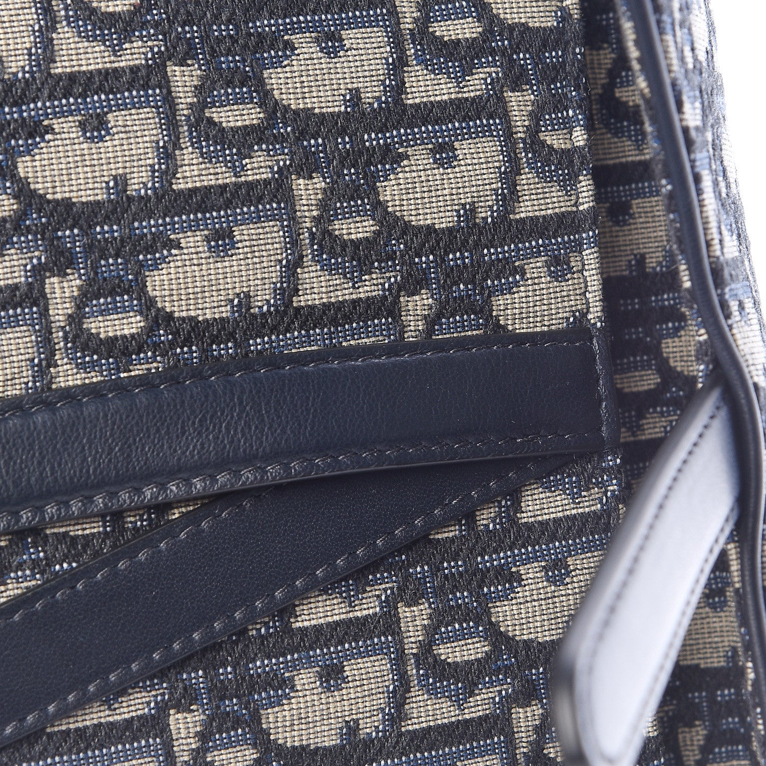 Christian Dior Oblique Saddle Belt Bag Blue 7 of 8