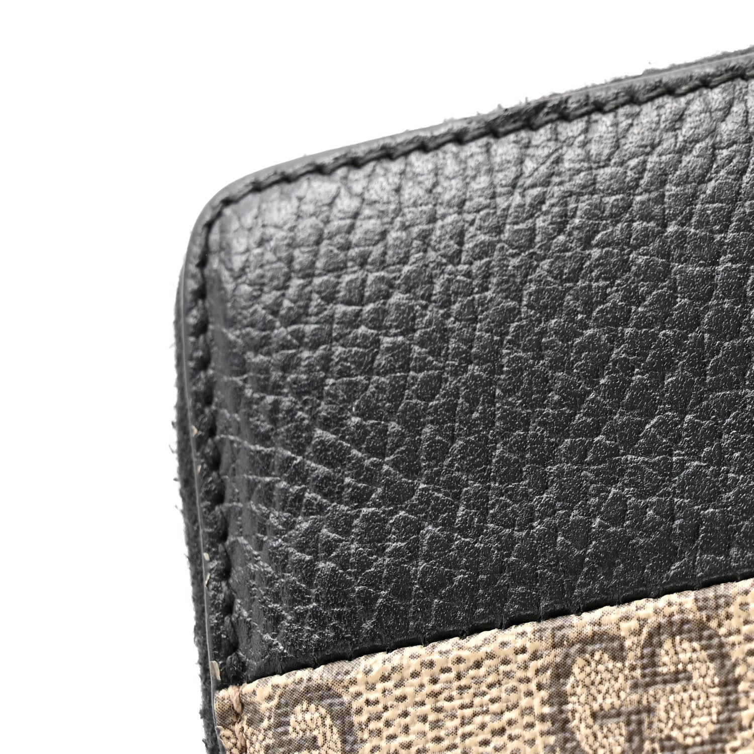 Gucci Dollar Calfskin GG Supreme Monogram GG Marmont Zip Around Wallet Black Beige Ebony 9 of 14