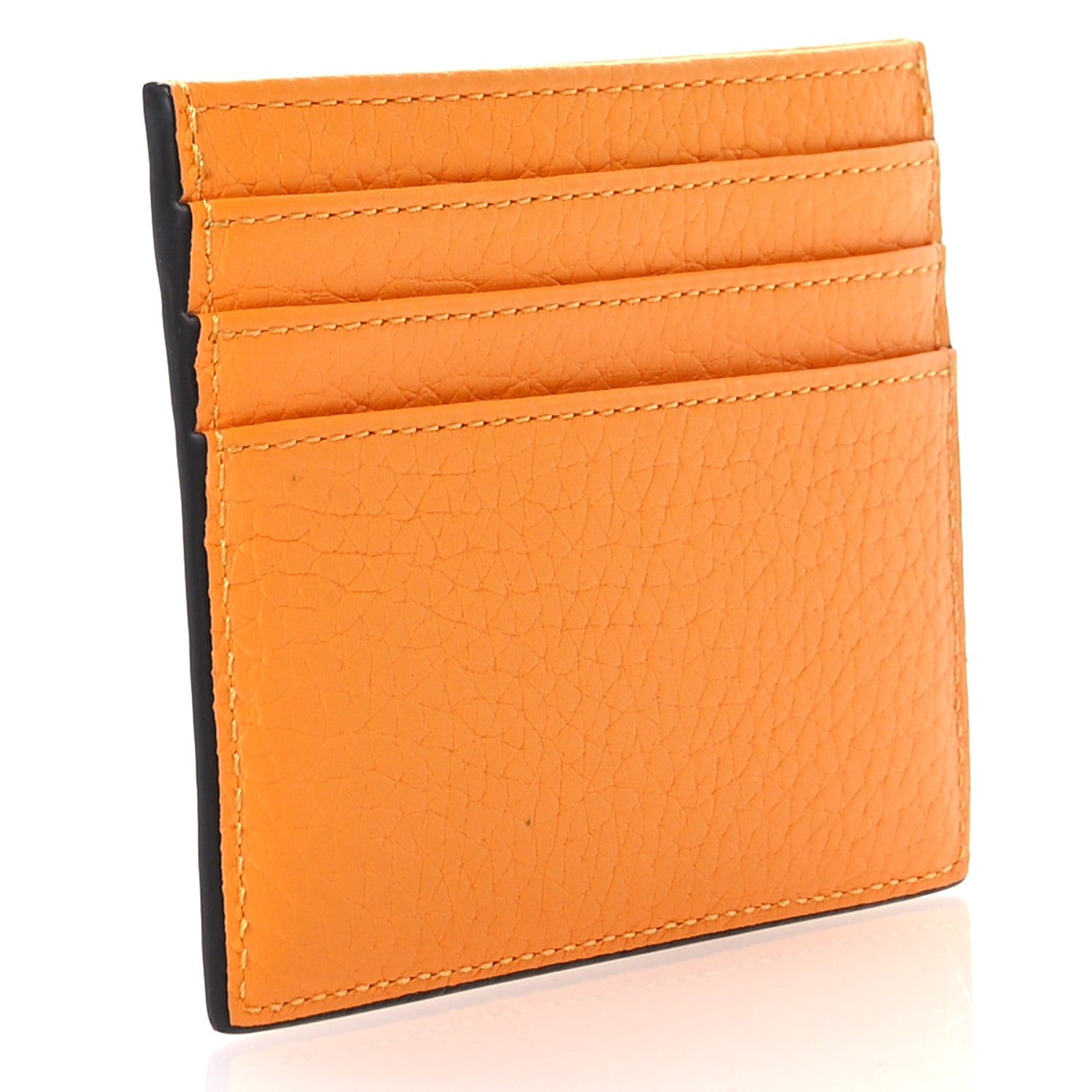 Mulberry Heavy Grain Zipped Credit Card Slip Double Yellow 3 of 8