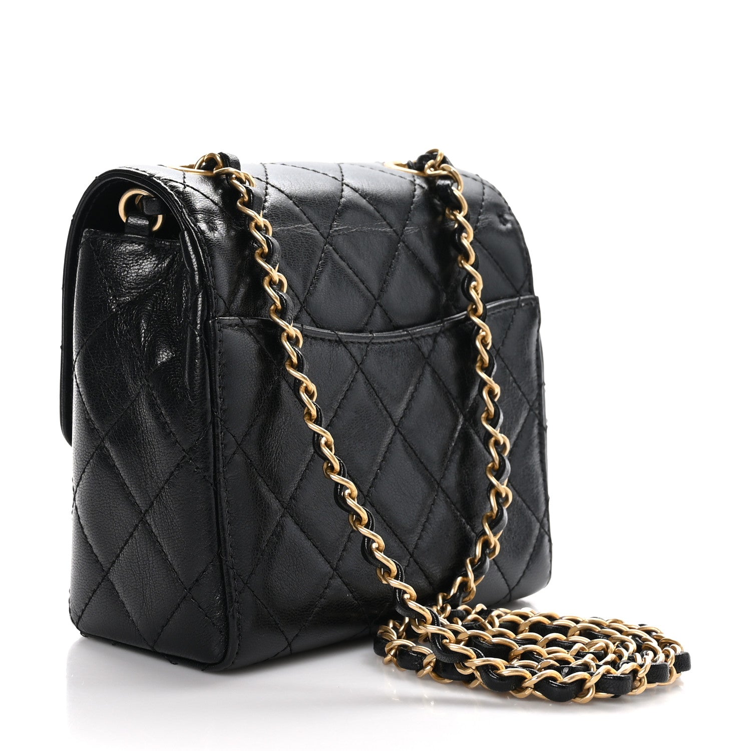 Chanel Goatskin Quilted Mini Square Flap Black 3 of 10