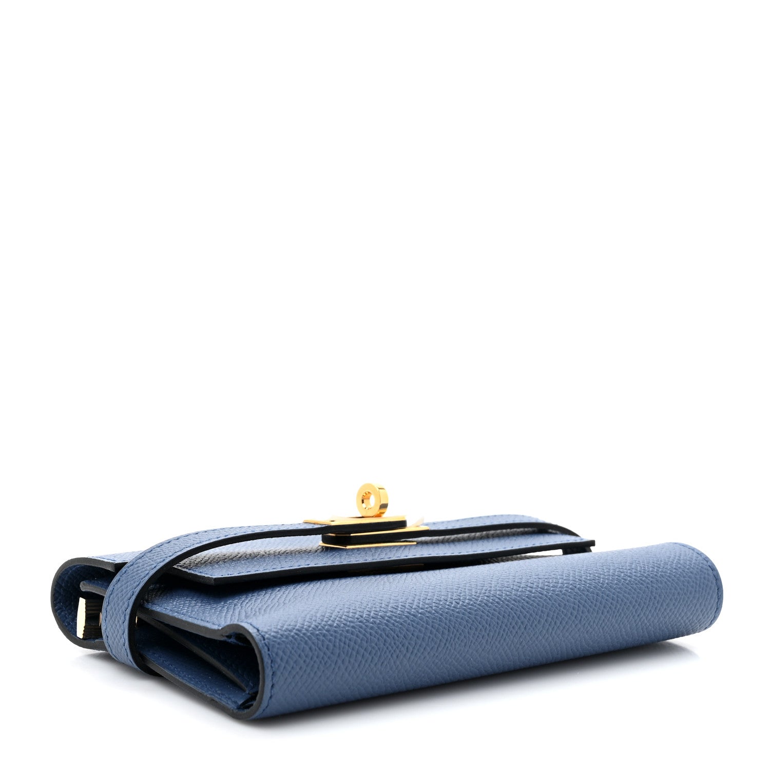 Hermes Epsom Medium Kelly Wallet Bleu Agate 4 of 9