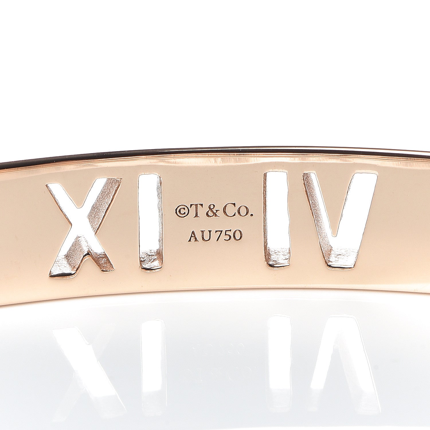 Tiffany 18K Rose Gold Diamond Atlas Pierced Hinged Bangle Bracelet 4 of 5