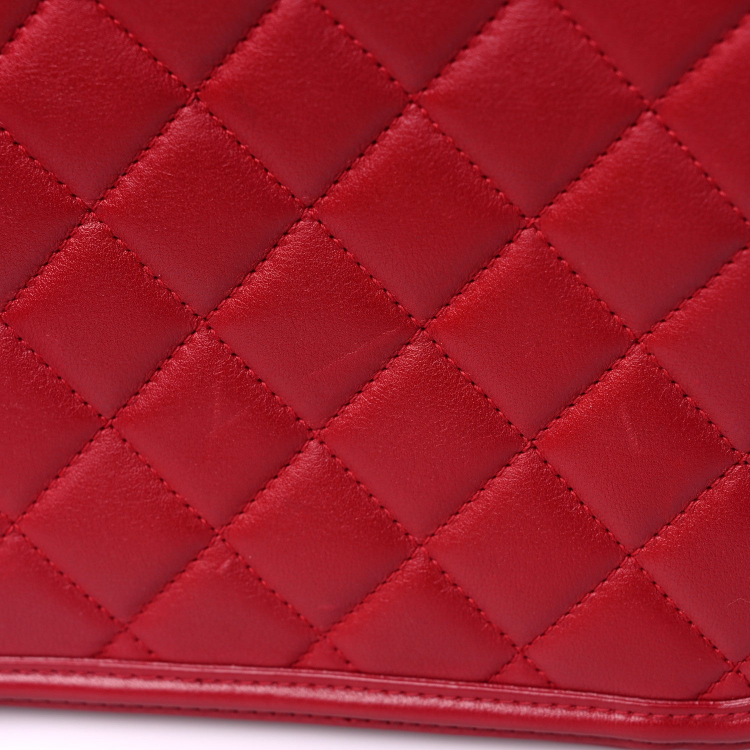 Chanel Lambskin Quilted Medium CC Filigree Vanity Case Dark Red 12 of 13