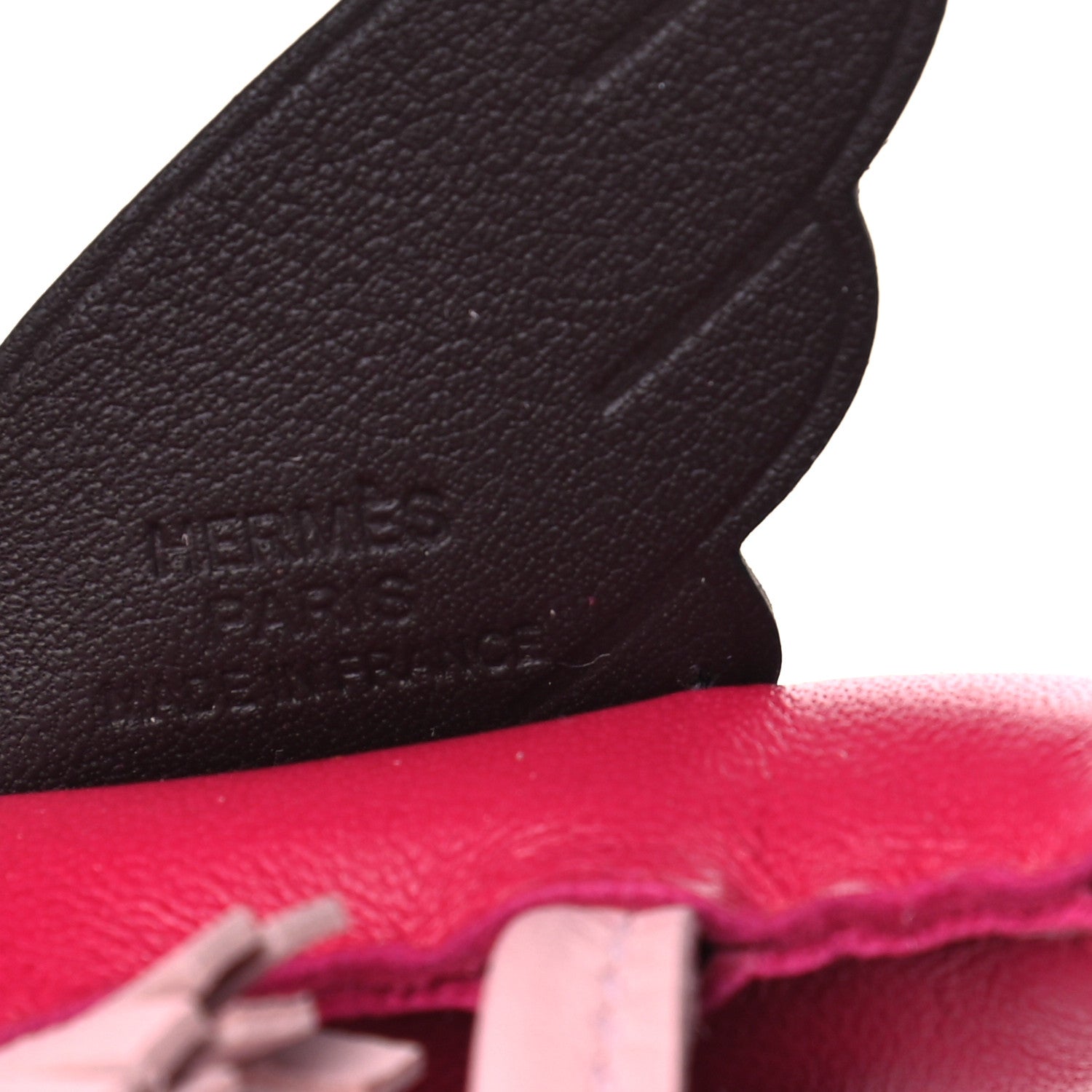 Hermes Milo Lambskin Grigri Rodeo Pegase Horse Bag Charm PM Framboise Rose Sakura Rouge Sellier 3 of 4