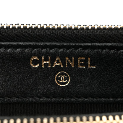 Chanel Caviar Quilted CC Filigree Clutch With Chain Beige Black 6 of 12