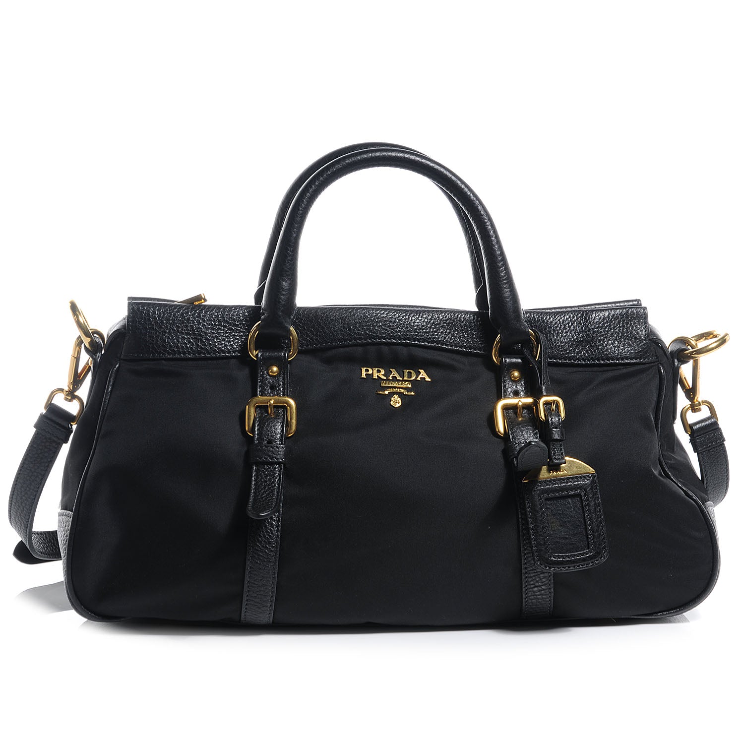 Prada Tessuto Nylon Shopping Satchel Black 1 of 9