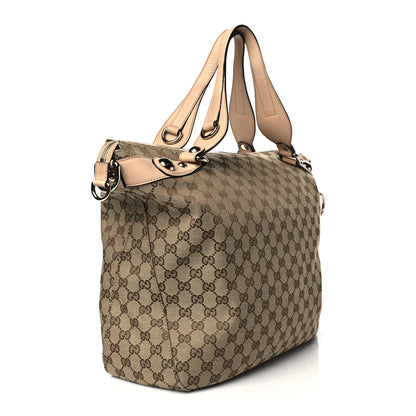 Gucci Monogram Large Icon Bit Hobo Tan 2 of 10