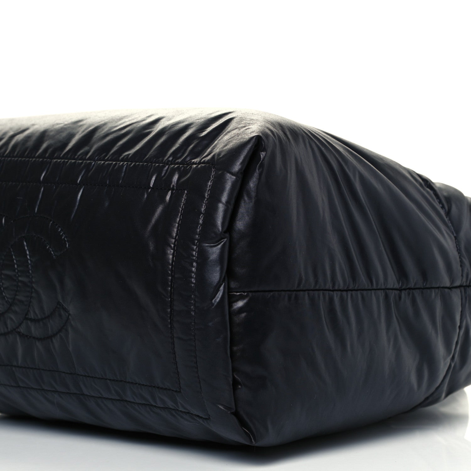 Chanel Nylon Quilted Medium Coco Cocoon Reversible Tote Black 10 of 10