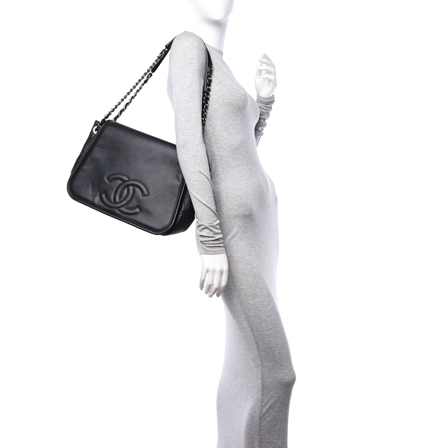 Caviar Timeless CC Accordion Flap Black