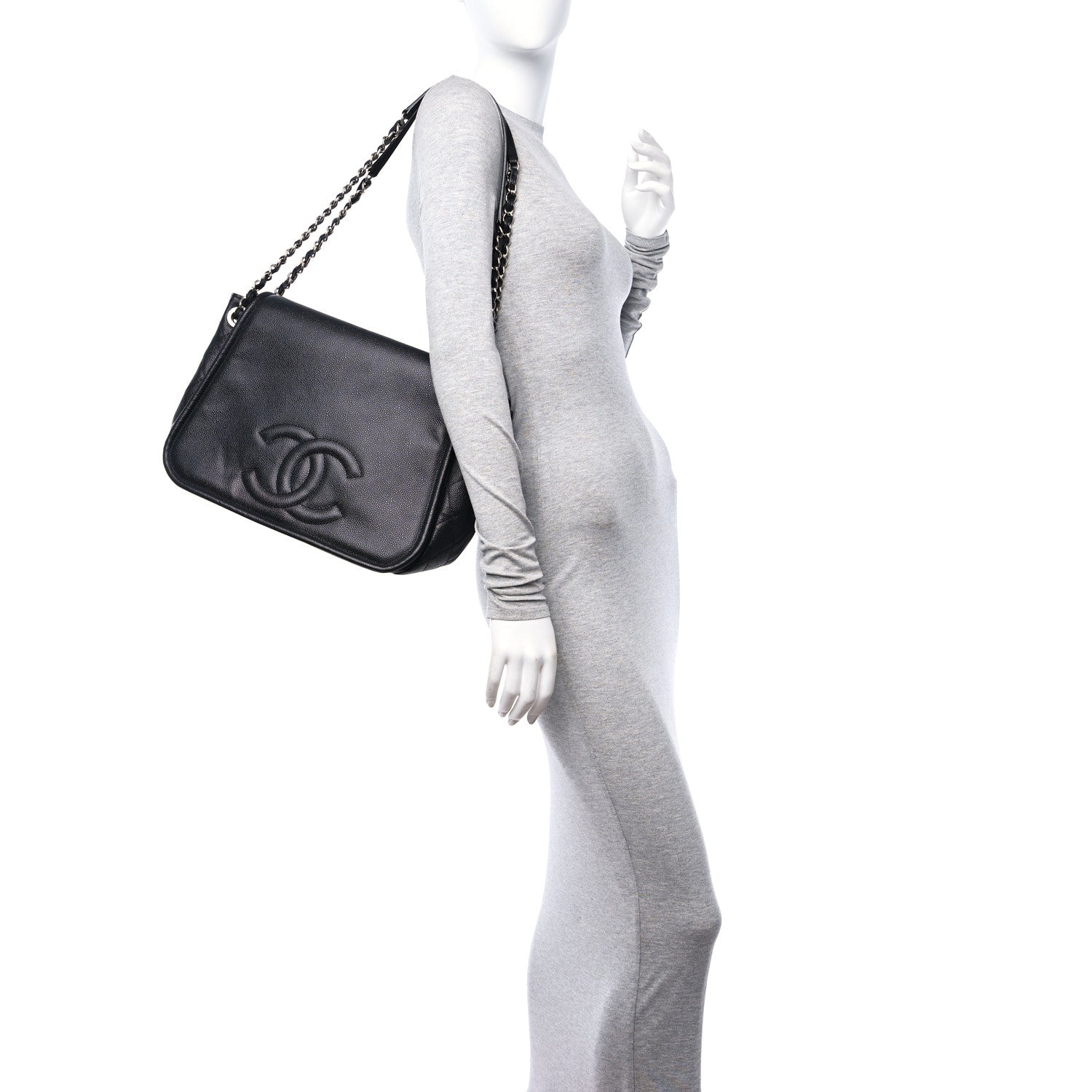 Chanel Caviar Timeless CC Accordion Flap Black 2 of 10