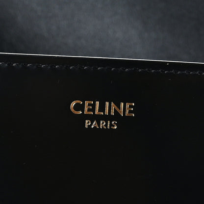 Celine Shiny Calfskin Triomphe Chain Shoulder Bag Black 7 of 12