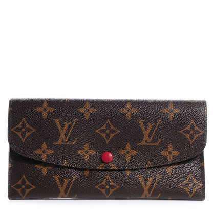 Louis Vuitton Monogram Emilie Wallet Red 1 of 7
