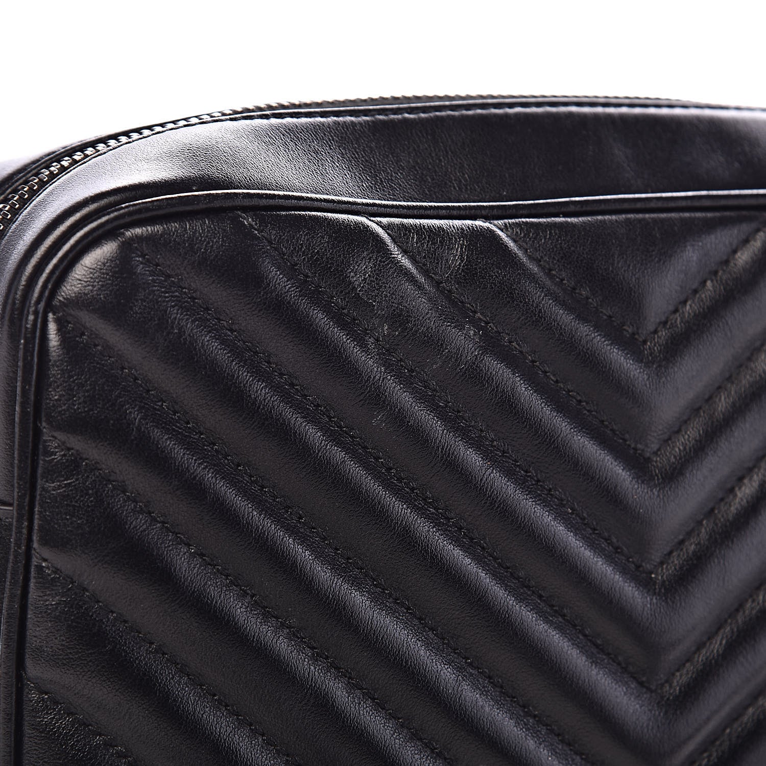 Saint Laurent Calfskin Matelasse Monogram Lou Camera Bag Black 10 of 16