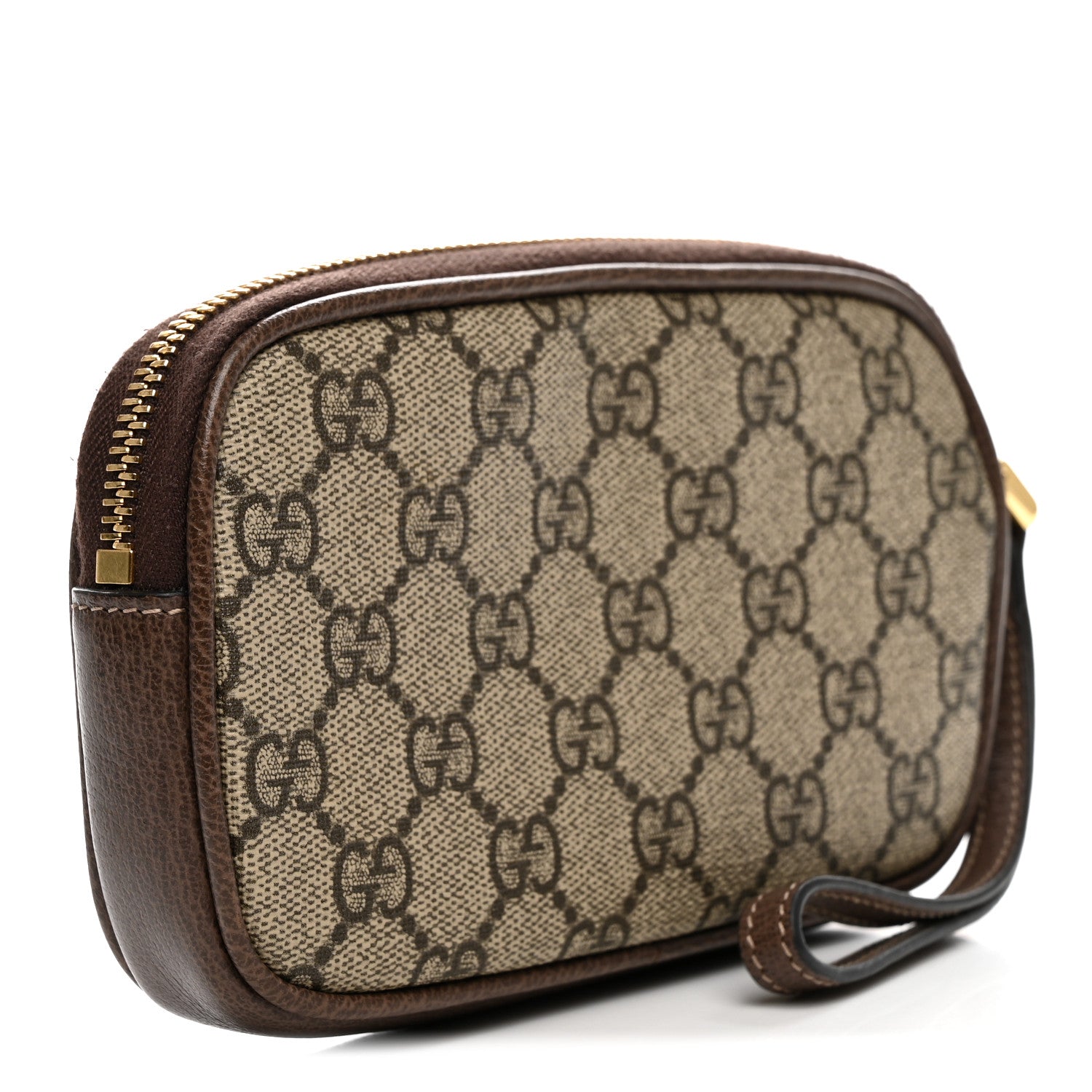 Gucci GG Supreme Monogram Ophidia Phone Case Wristlet Brown 3 of 9