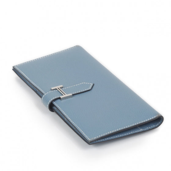 Epsom Leather Bearn Wallet Blue Jean
