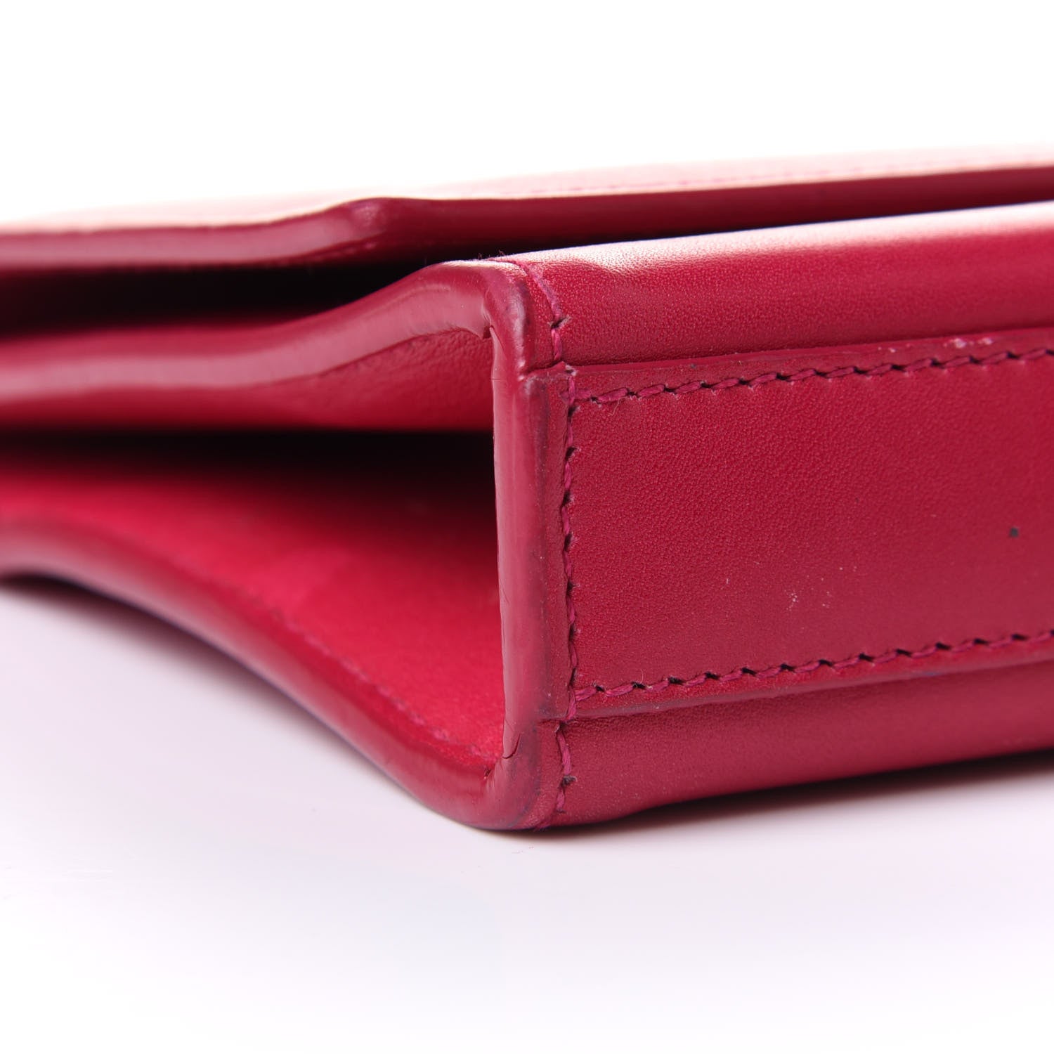 Saint Laurent Calfskin Classic Monogram Cassandre Clutch Fuchsia 8 of 12