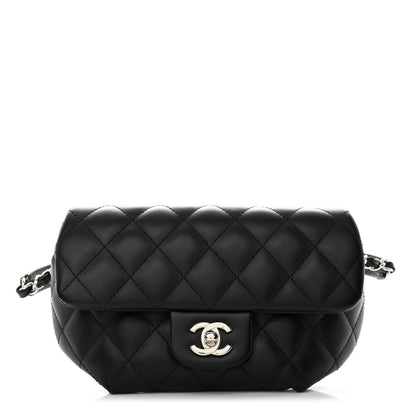 Chanel Calfskin Quilted CC Uniform Flap Belt Bag Black 1 of 12