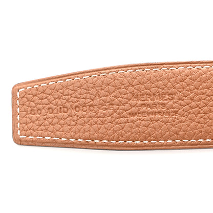 Hermes Box Togo 32mm H Belt 80 Black Gold 3 of 8