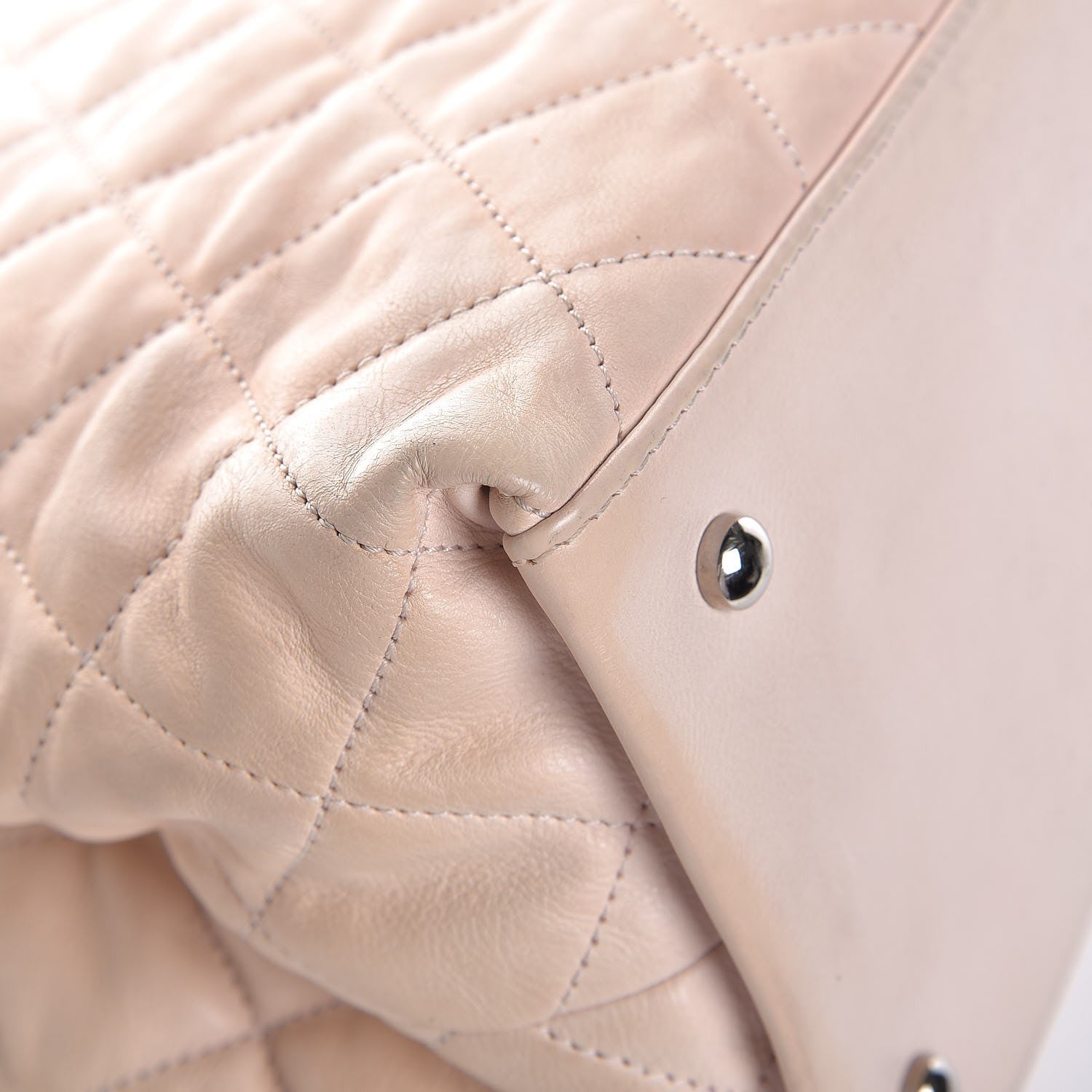 Chanel Lambskin Quilted Mini Chain Me Tote Light Beige 12 of 13