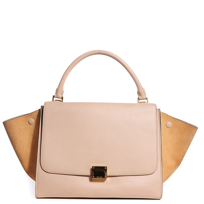 Celine Smooth Calfskin Suede Small Trapeze Beige 1 of 7